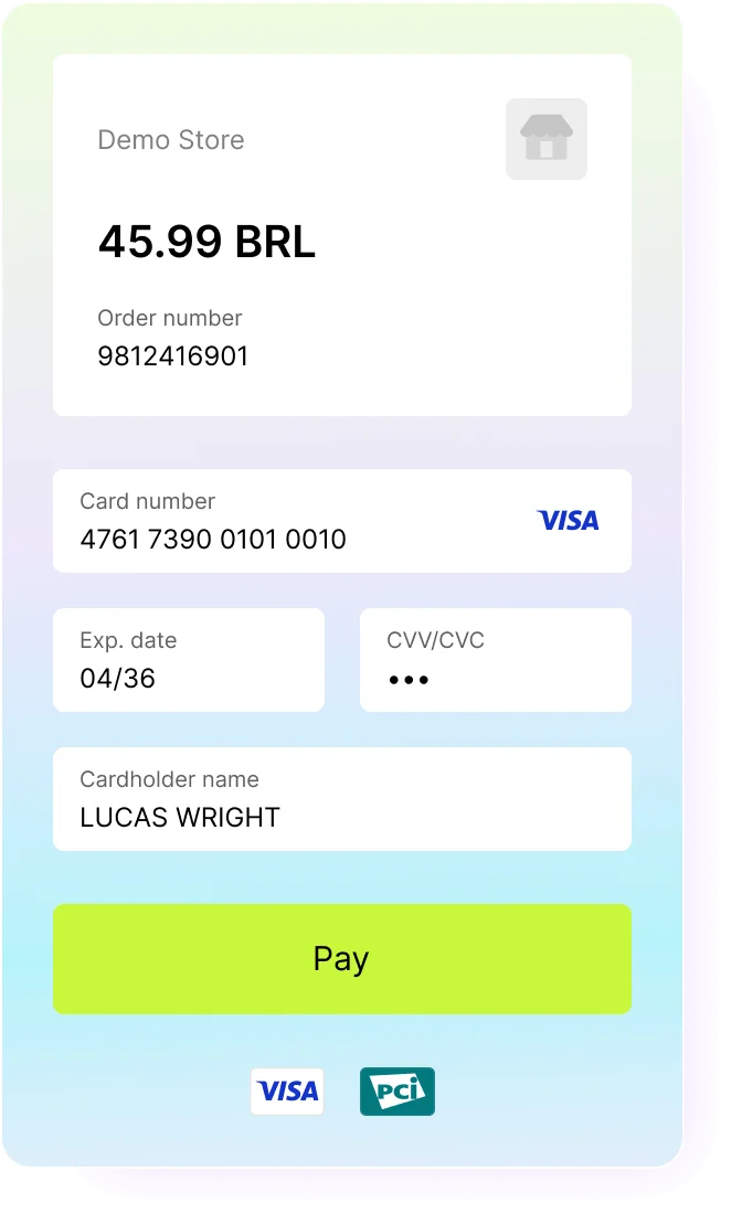 Credit card interface