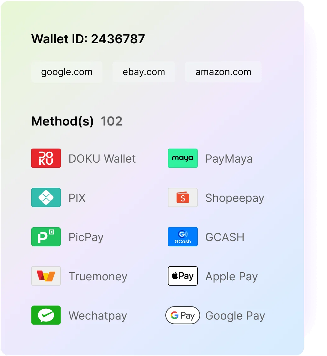 Wallet card interface